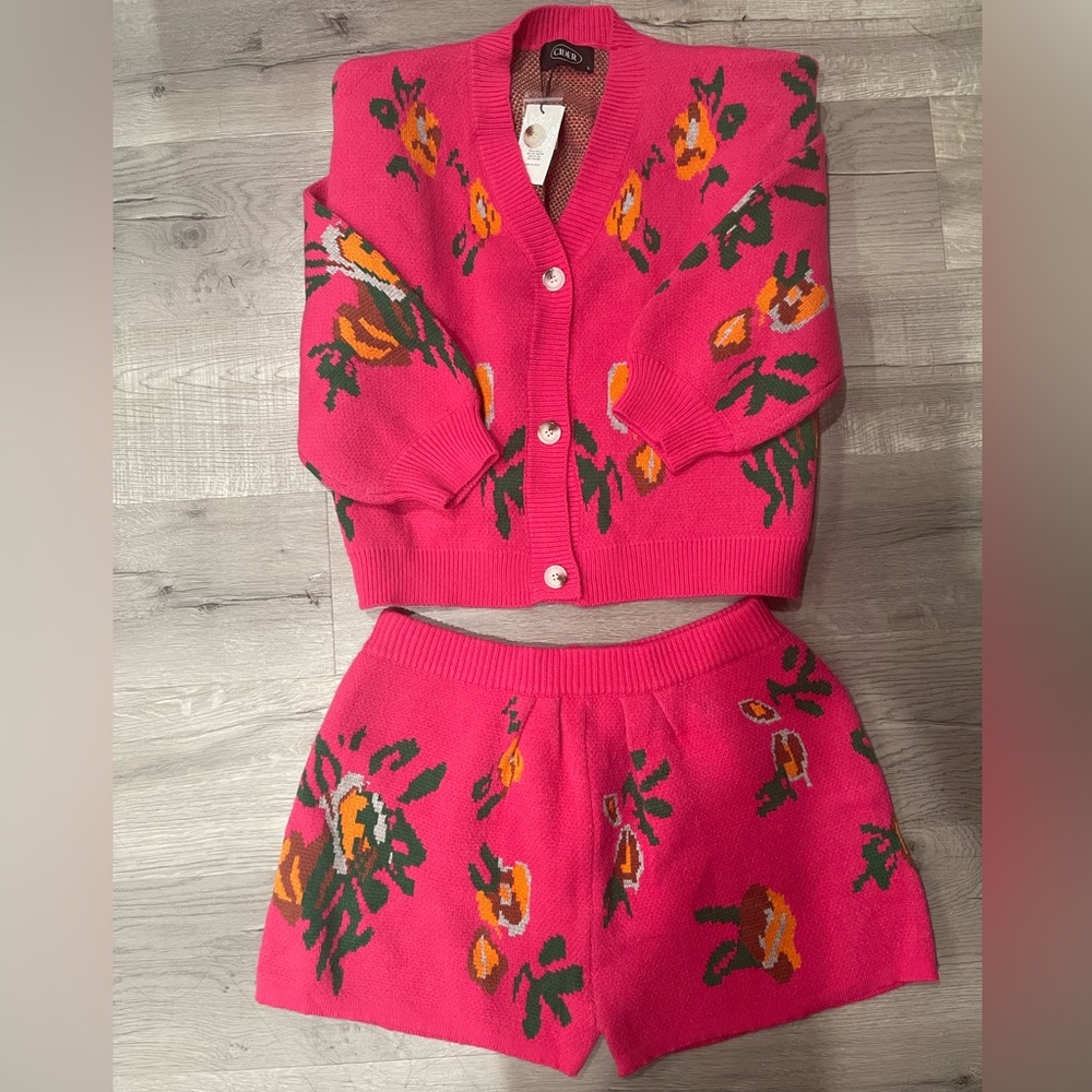 Pink 2 piece short set